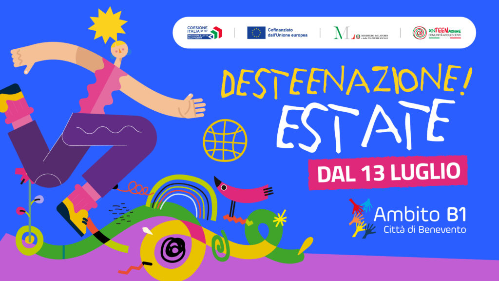 DesTEENazione ESTATE 2026: al via il 13 luglio le attività per adolescenti alla Palestra I.I.S. Palmieri Rampone Polo di Benevento